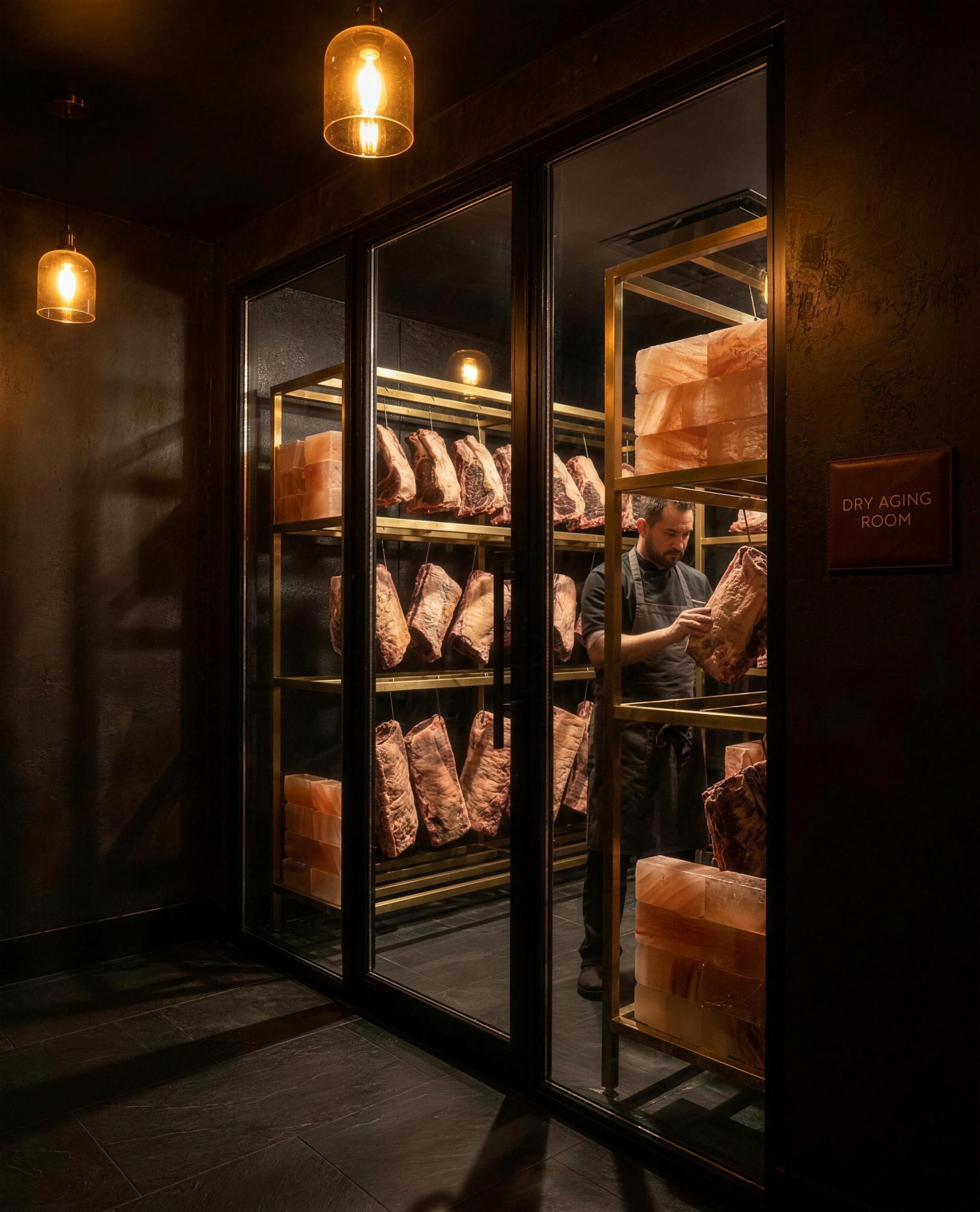 The dry-aging room