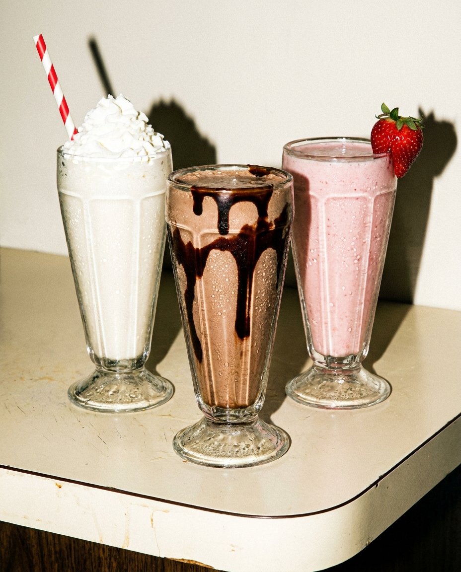 Three milkshakes