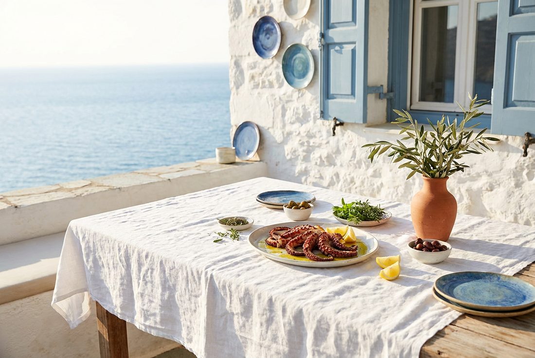 A Mediterranean table by the sea